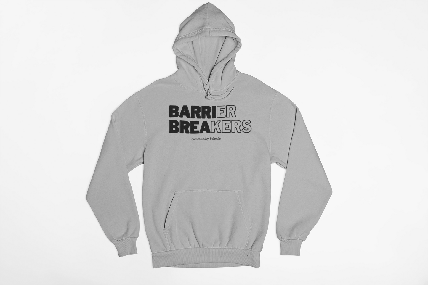 Half Print Barrier Breakers Hoodie (Black Graphic)