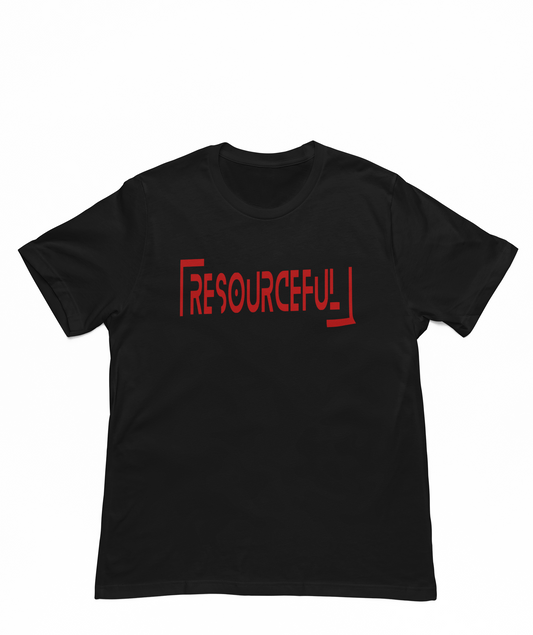 Resourceful Short Sleeve T-Shirt (Red Font)