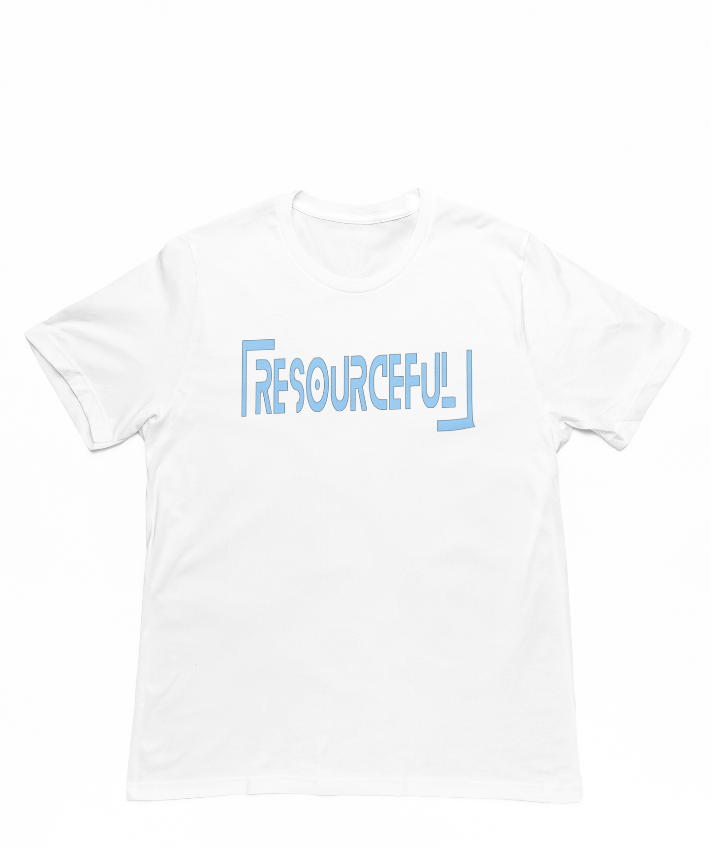 Resourceful Short Sleeve T-Shirt (Light Blue Font)