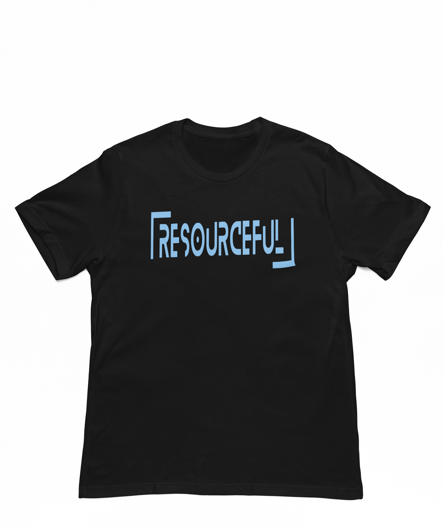 Resourceful Short Sleeve T-Shirt (Light Blue Font)